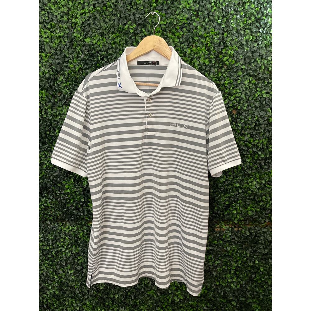 RLX Ralph Lauren Polo Shirt, Gray and white Golf Shirt Men’s Size XL